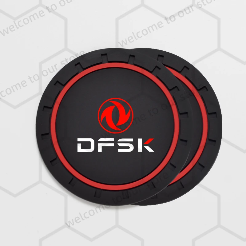 

2 шт. для Dongfeng DFSK AX7 AX5 AX3 MX6 Aeolus S50 S30, эмблема, автомобильная подставка для чашки с водой, нескользящая накладка, авто аксессуары для интерьера