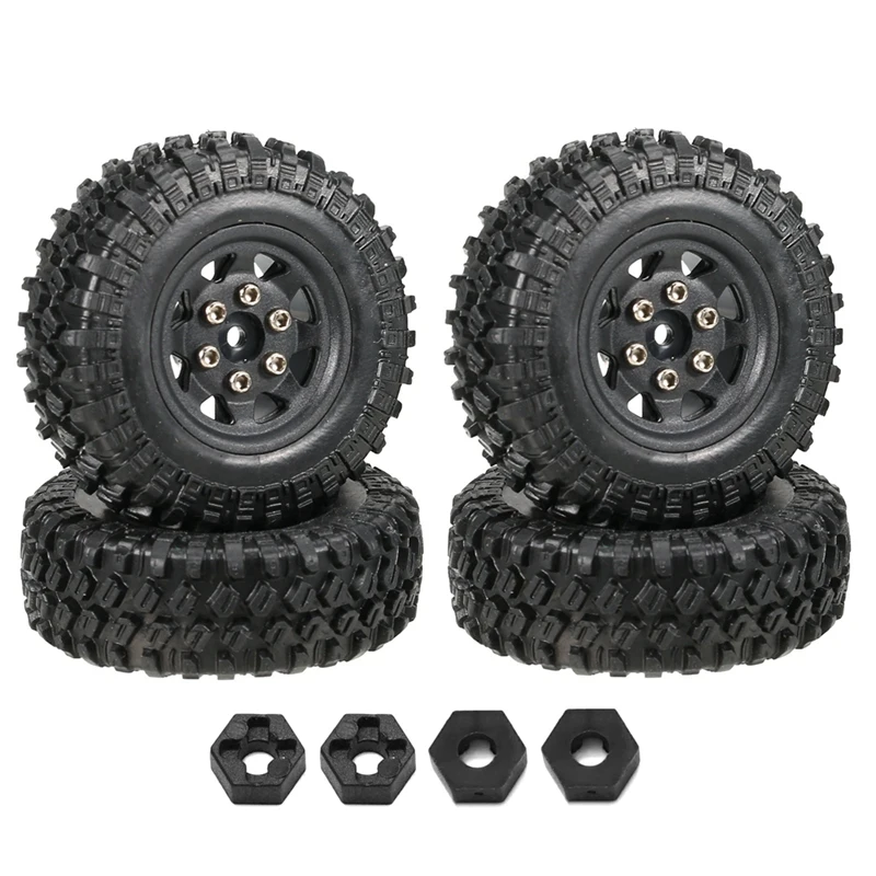 

4PCS Beadlock Mini Crawler Wheel and Tires Set for 1/24 RC Crawler Car Axial SCX24 Xiaomi Jimny SG1801 Upgrade Parts,B