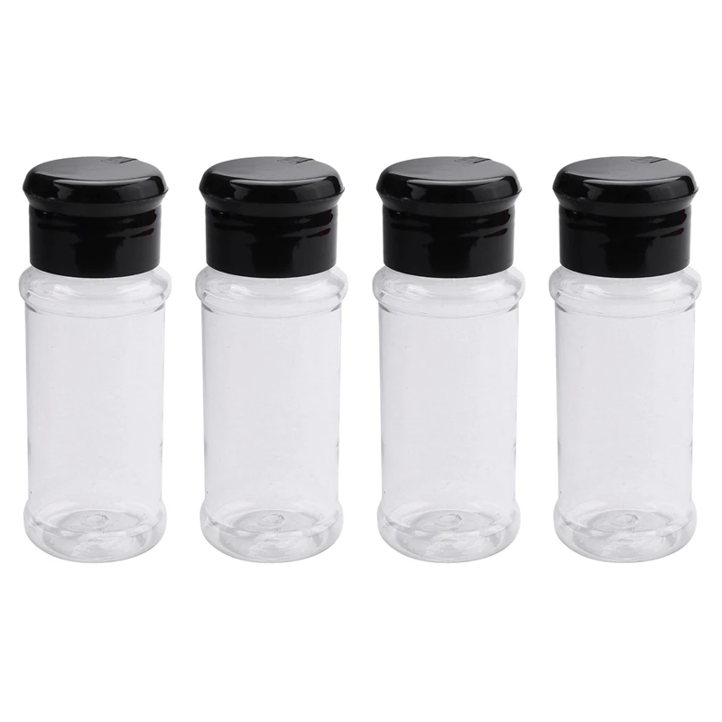 

80Pcs 100Ml Spice Salt Pepper Shakers Black Seasoning Jar Can Pepper Bottle Barbecue Condiment Kitchen Gadget Tool