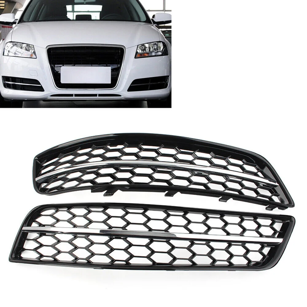

Front Bumper Fog Light Grille Cover Without Fog Light Hole Fit Audi A3 8P 09-13