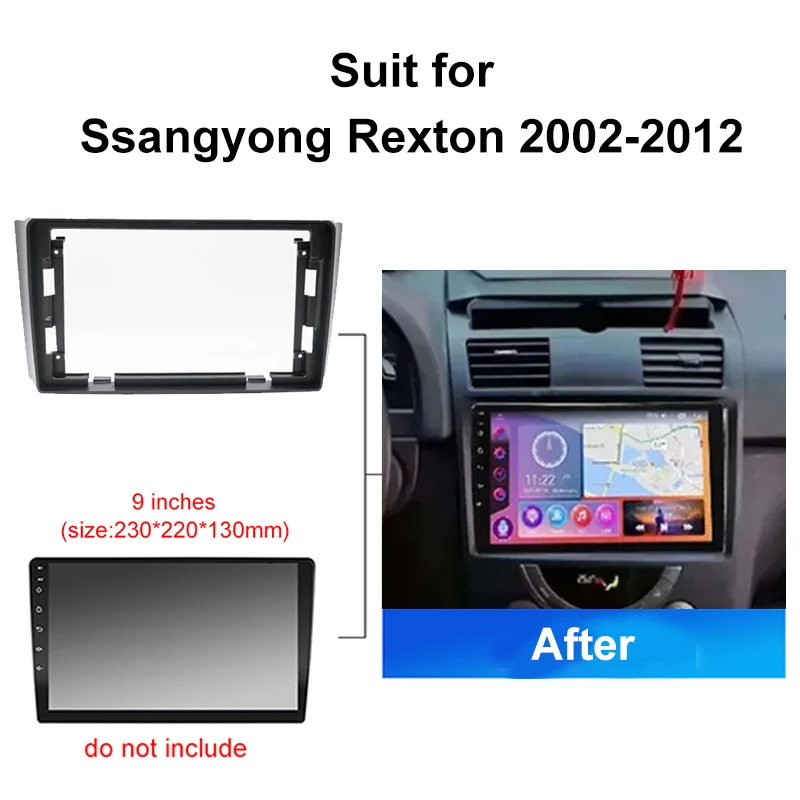 Для Ssangyong Rexton 2002-2012 Android автомобильный радиоприемник установка лицевая рамка мультимедийный плеер панель комплект крепления на приборную панель (art.: 3920d13188f64) - 3920d13188f64