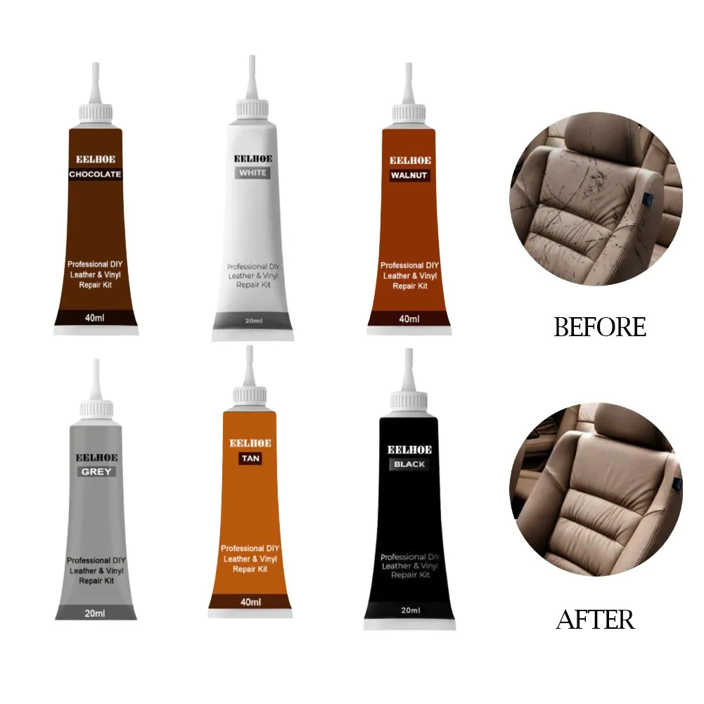 

40/20ml Repair Gel Car Seat Home Leather Complementary Repair Color Repair Refurbishing Cream Paste Leather Cleaner