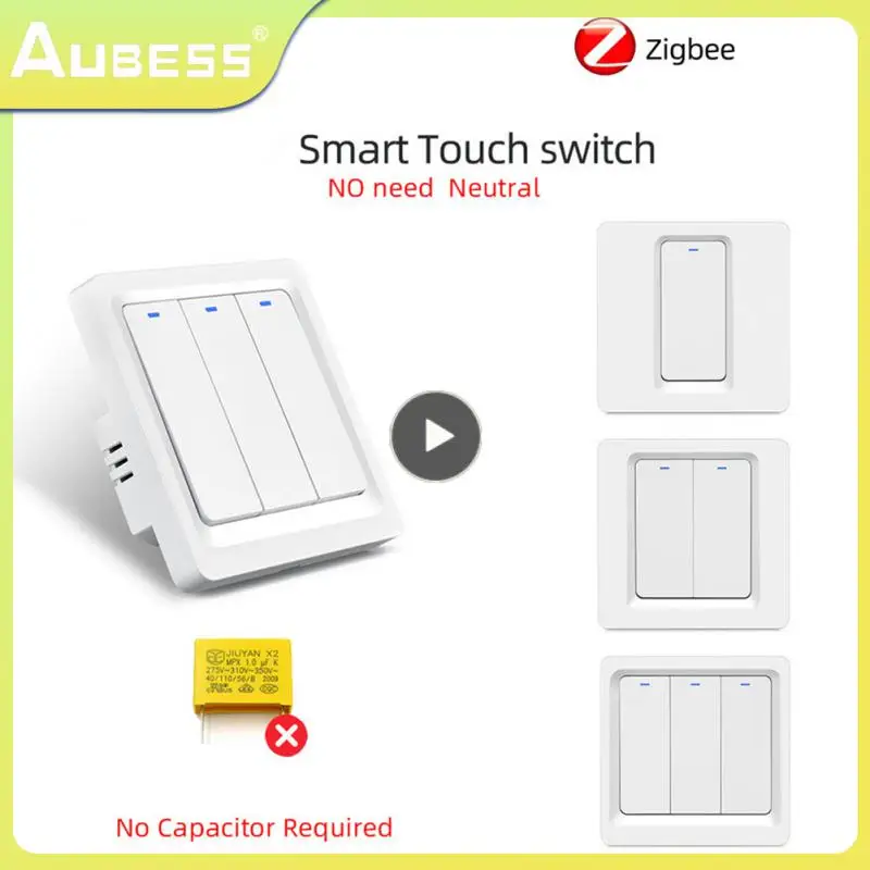 

1/2/3 Gang Tuya Zigbee Smart Switch Works With Alexa Google Home Smart Scene Switch Voice Control Smart Life App Switches Timer