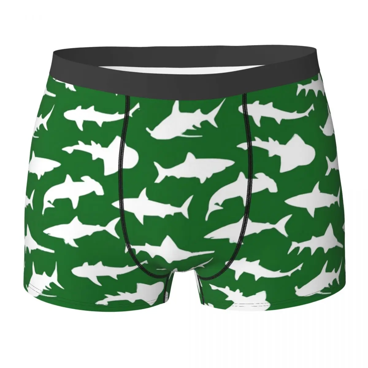 

Whtie Акула нижнее белье животные силуэт Сумочка тренки шорты Боксеры узор трусы мягкие мужские трусы