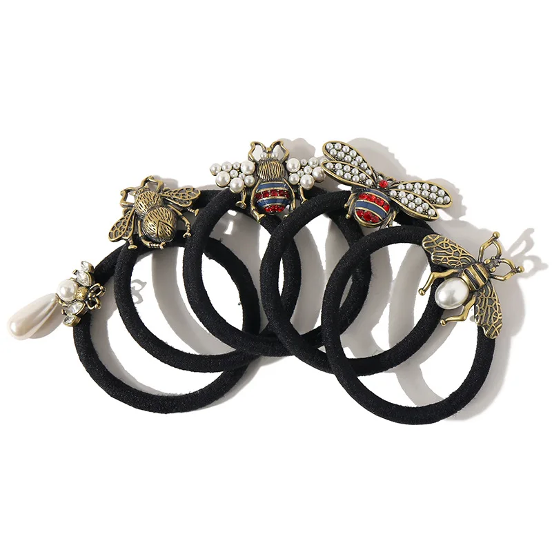 

Brand European and American hot-selling jewelry fashion leather headband hair accessories Exquisite bee DIY modeling gifts hot
