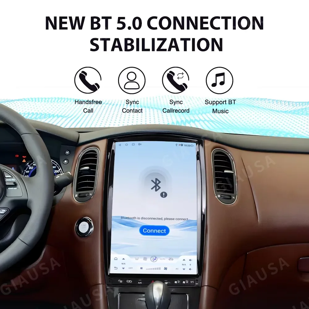 Фото Автомобильный радиоприемник 14,5 дюйма для Infiniti QX50 EX25 EX30D EX35 EX37 2008-2013, GPS-навигация, Carplay, Android 13, автомобильный мультимедийный видеоплеер №3