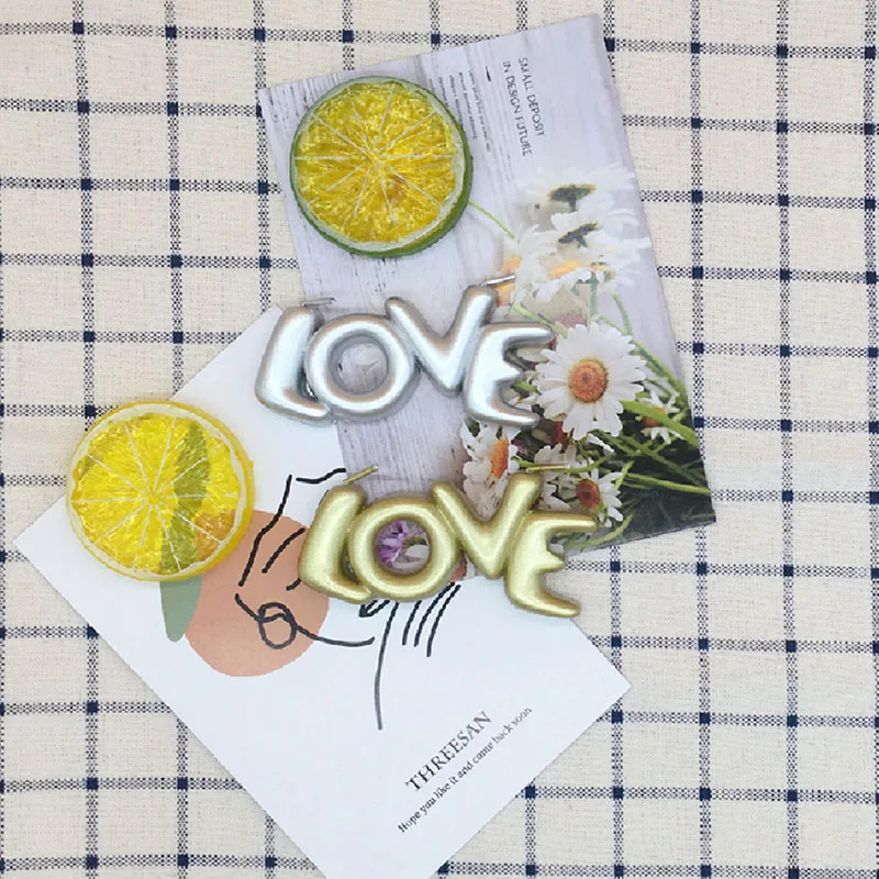 Свеча с круглым краем Love Golden персонализированная свеча для торта ко дню рождения