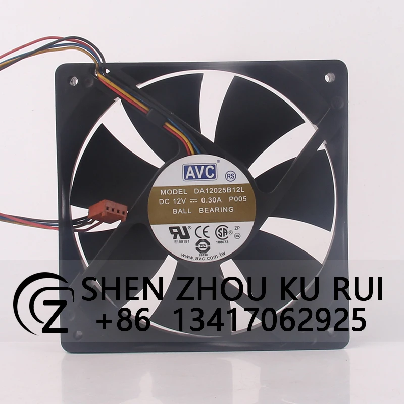 

DA12025B12L Case Cooling Fan for AVC DC12V 0.30A EC AC 120x120x25mm 12025 12CM PWM Ultra Silent Centrifugal Exhaust Industrial