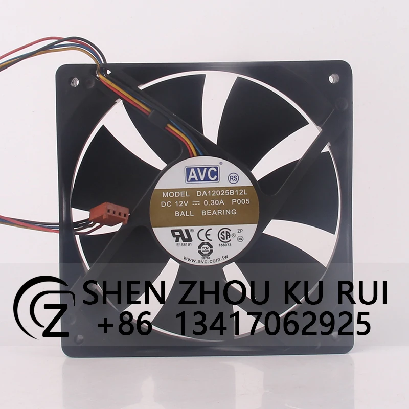 Вентилятор охлаждения DA12025B12L чехол для AVC DC 12 В 120 A EC AC 120x12025x25 мм 12 см ШИМ, ультратихий центробежный вытяжной промышленный
