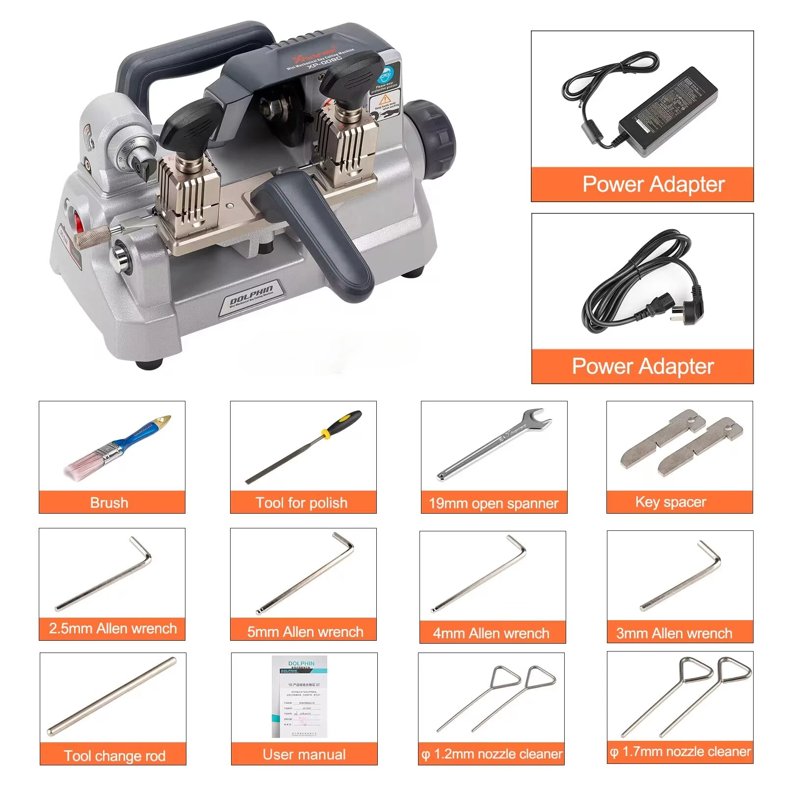 Xhorse устройство для резки ключа односторонних и двусторонних ключей без батареи