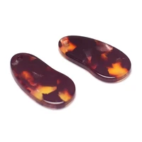 10pcs acetate pea charmsoval earring findingsbrown purple pendantjewelry supplies 27 7x13mm