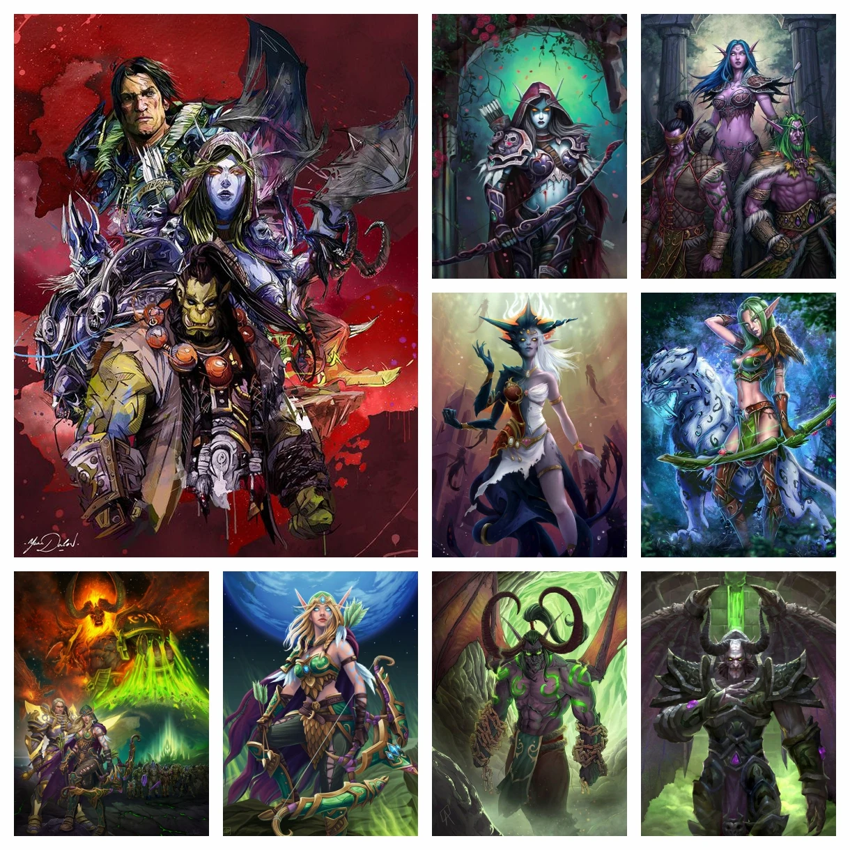 Алмазная 5d картина World Of Warcraft ручная работа вышивка крестиком охотника и демонов