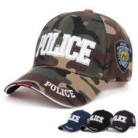 new fashion baseball cap outdoor hat casual hip hop hat adjustable unisex police letter embroidery hat