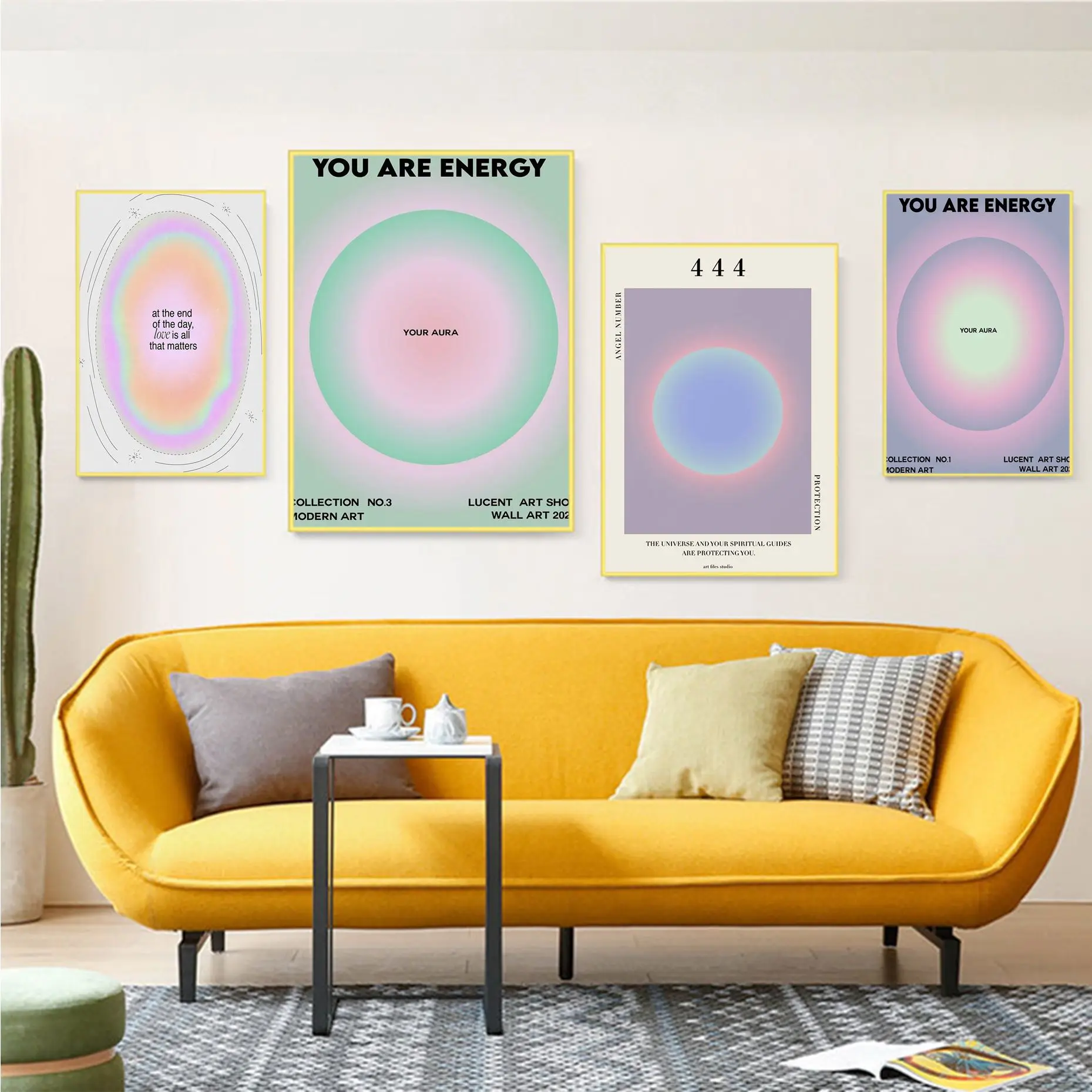 

Aura Energy Law Of Attraction Art Abstract Gradient Prints And Posters Vintage Room Bar Cafe Decor Vintage Decorative Painting