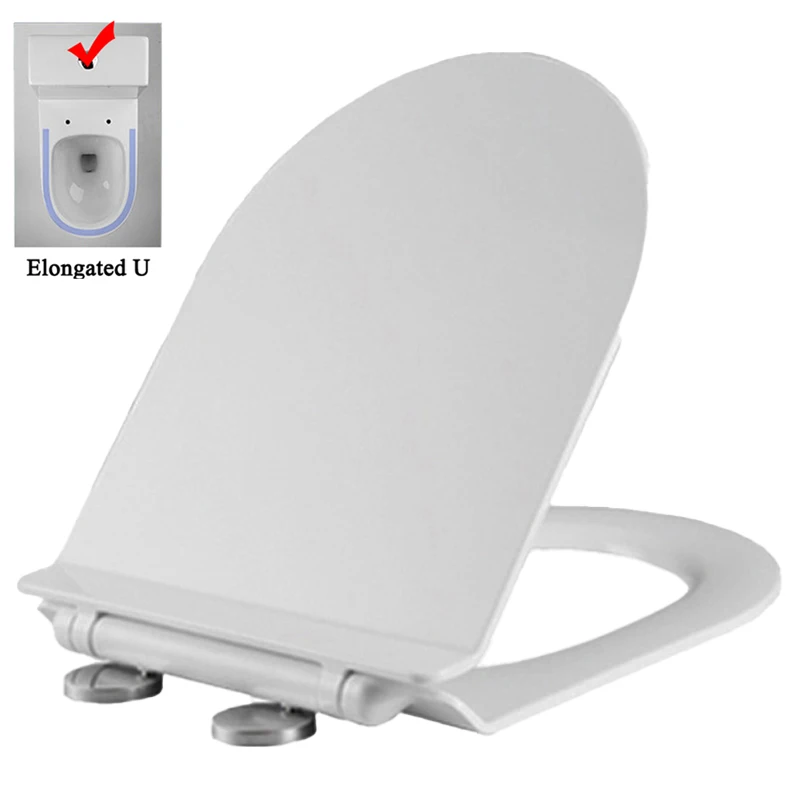 

U Shape Toilet Lid Urea Formaldehyde Seat Cover Vitreous China Slow Close Thicken High Hardness Quick Install Removal CF228001UF