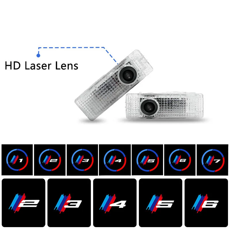 

Car LED Door Welcome Light for E90 E92 M3 E60 E61 E65 F01 F02 F10 F30 F48 G30 G38 X1 X2 X3 X4 X5 X6 X7 M Ghost Shadow Light