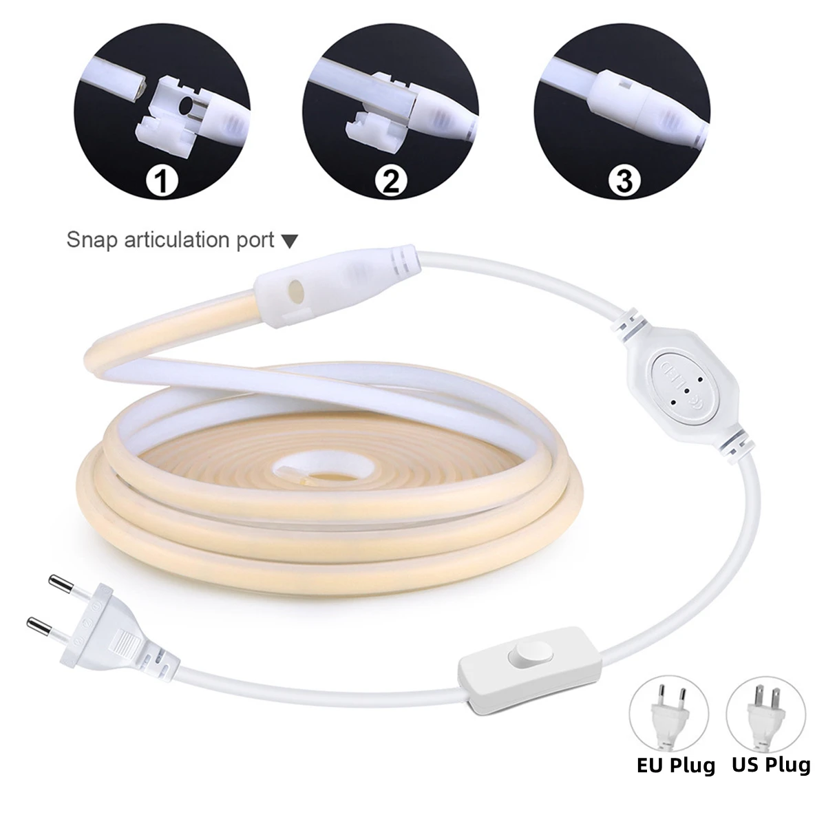 Светодиодная лента COB высокой яркости 1-35 м лампа CRI RA90 220 светодиодов/м 110 В в