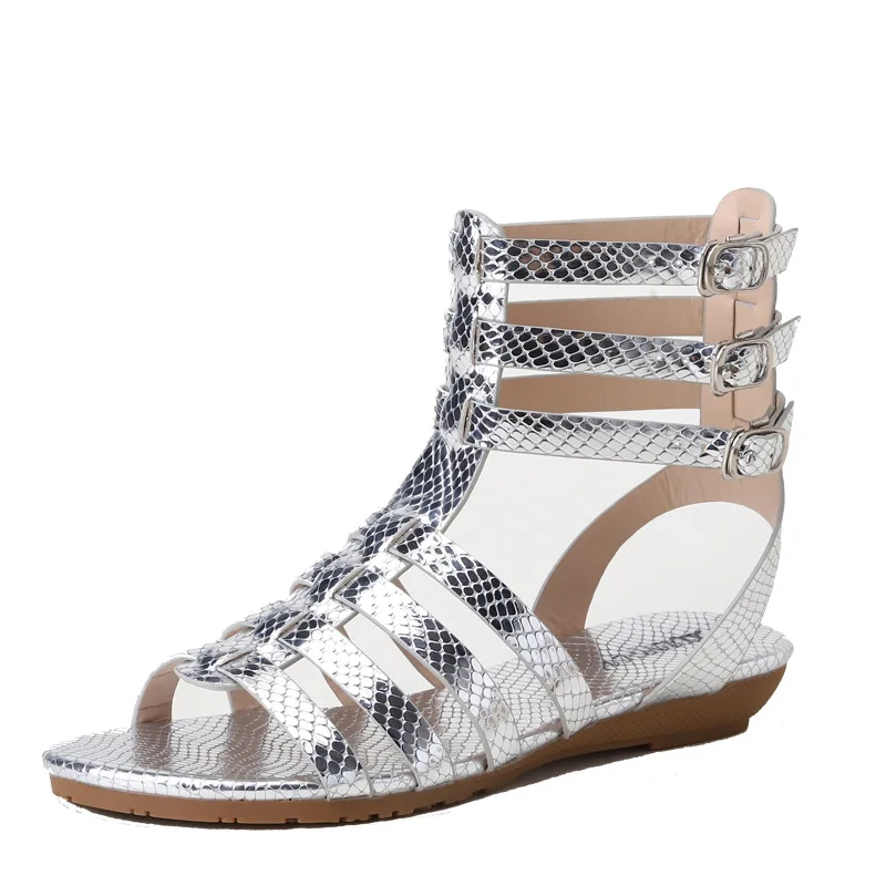 Женские сандалии в римском стиле Новинка 2022 года Модные туфли на среднем каблуке