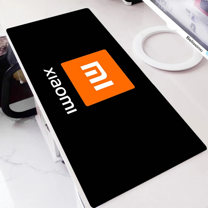 

Mi Logo Rubber Keyboard Big Mouse Pad Gaming Ped Large Gamer Cabinet Extended Xxl Mause Computer Girl Desk Mat Pc Mousepad