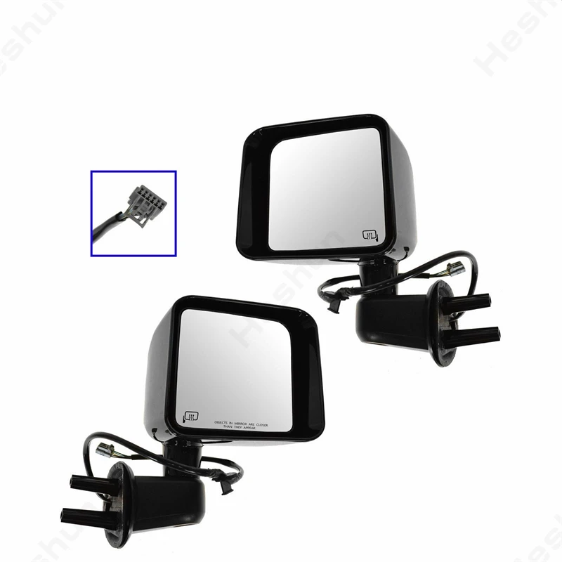 

2 шт. для Jeep Wrangler JK 2007 - 2014 2015-2017, Буксирные зеркала, складные, мощные, с подогревом, зеркальные боковые зеркала
