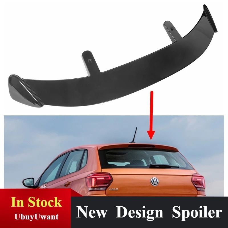 

Используется для Volkswagen Polo 6R 6C MK5 Mk6 2011-2021 спойлер из АБС-пластика углеродного волокна внешний вид кузов хэтчбека аксессуары
