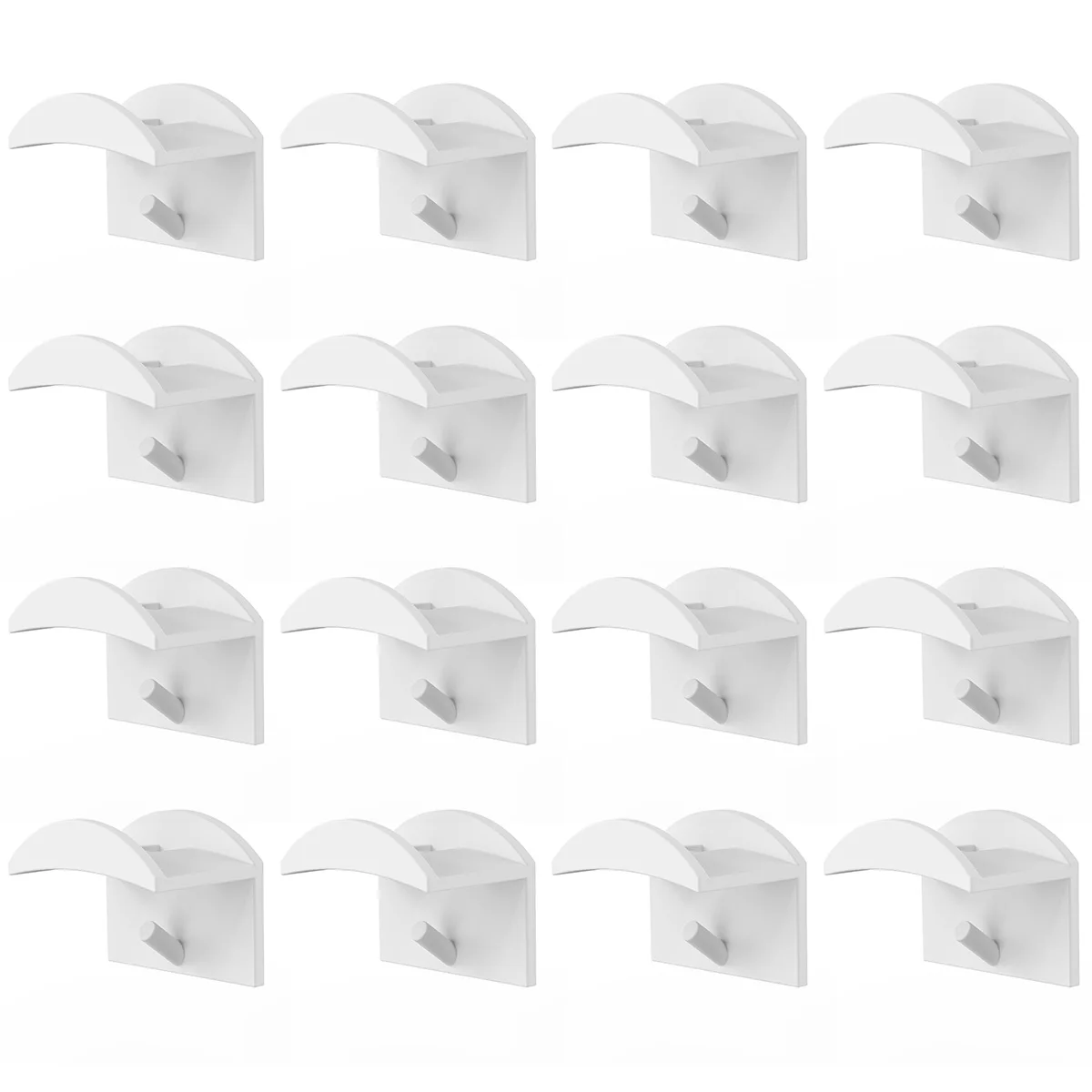 

16Pcs Self Adhesive Hat Hooks for Wall Modern Minimalist Design Hat Rack No Drilling Strong Hold Hat Hangers Load Capacity 3 lb