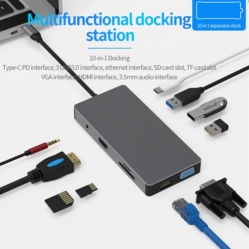 

Устройство для чтения карт памяти, USB Type-C, 4K, HDMI, 100 Вт