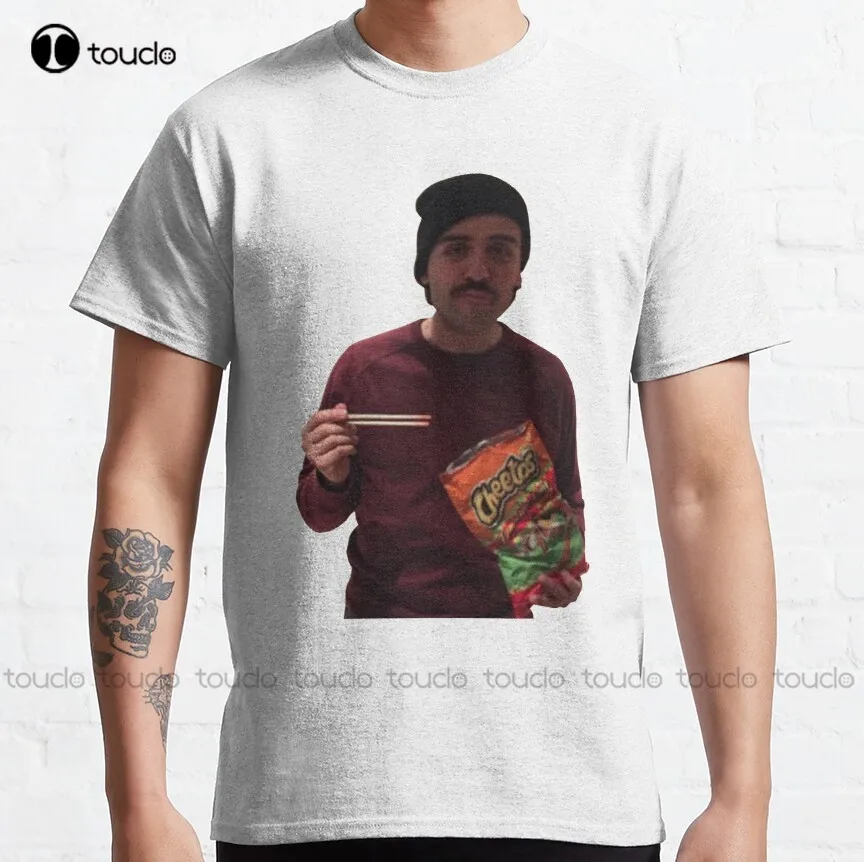 Oscar Isaac Eating Cheetos With Chopsticks Meme Classic T-Shirt T Shirt Women Fashion Creative Leisure Funny Harajuku T Shirt