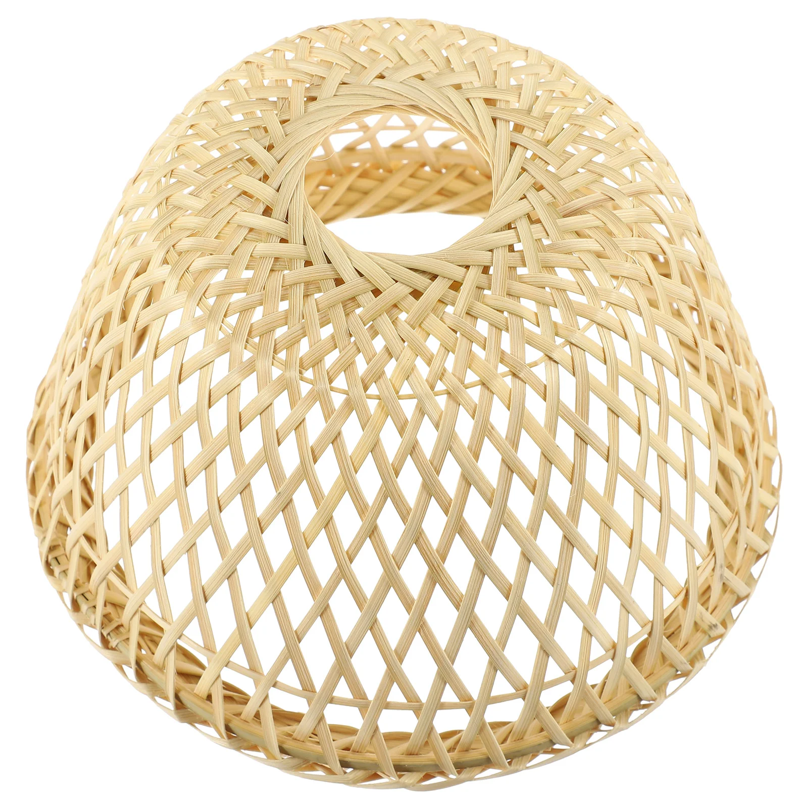 

Bamboo Lampshade Cover Ornament Decor Retro Weaving Hand Woven Dustproof Simple