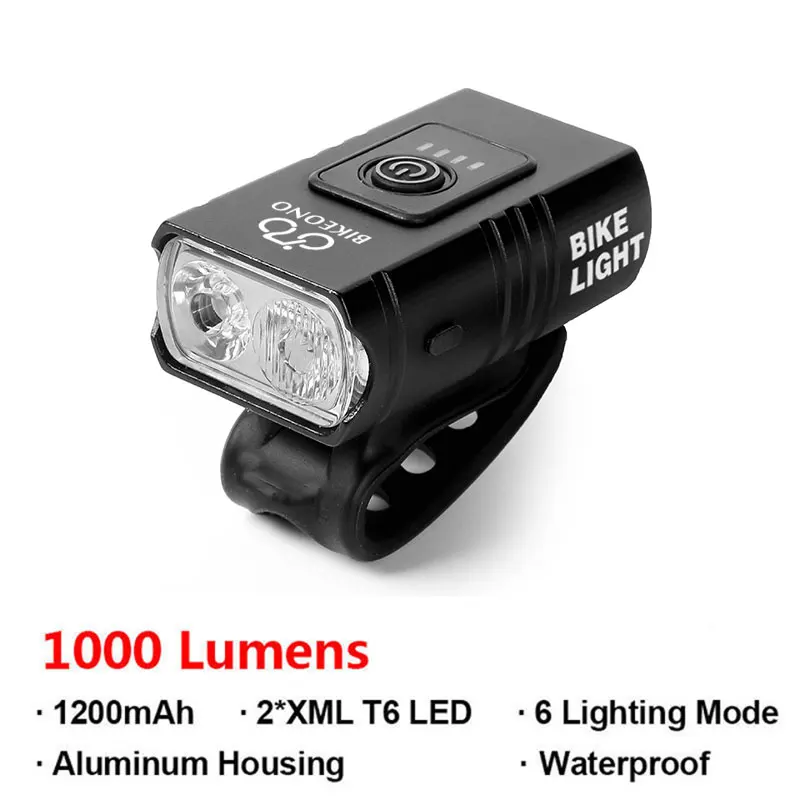 LED MTB Bicycle Light T6 1200mAh USB Bike Light Adjustable Zoom Bike Front Headlight Cycling Lamp Flashlight Lantern Accessories