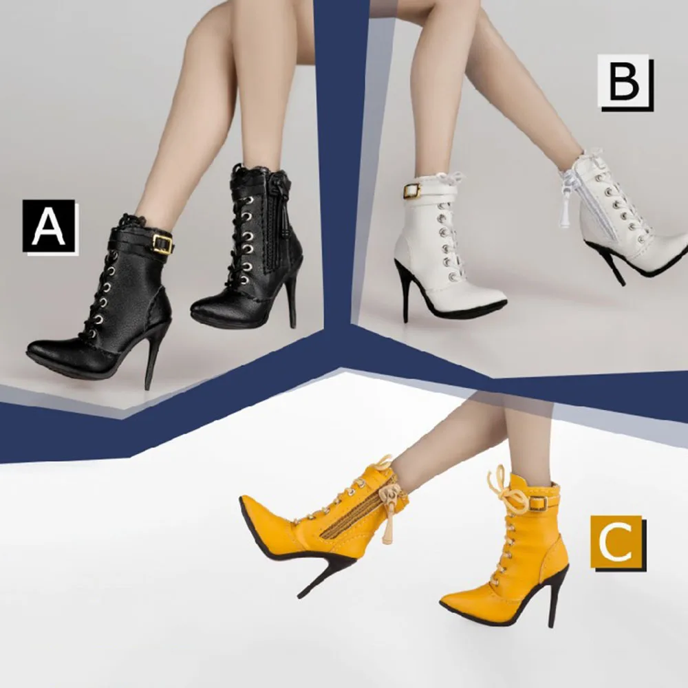 

Toys Sentre TCT-003 1/6 Women's Shoes Hollow Boots Pointed High Heels Soldiers for 12 Inch TBLeague OB Dolls S07C