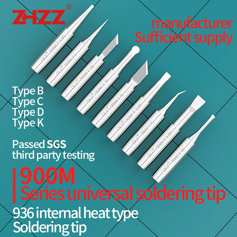 Фото 900M Soldering Iron Tip 900M-T-K 1C 2C 3C 4C SK SI Compatible with for 936 Soldering Station DIY Soldering Tools Discount Sale №1