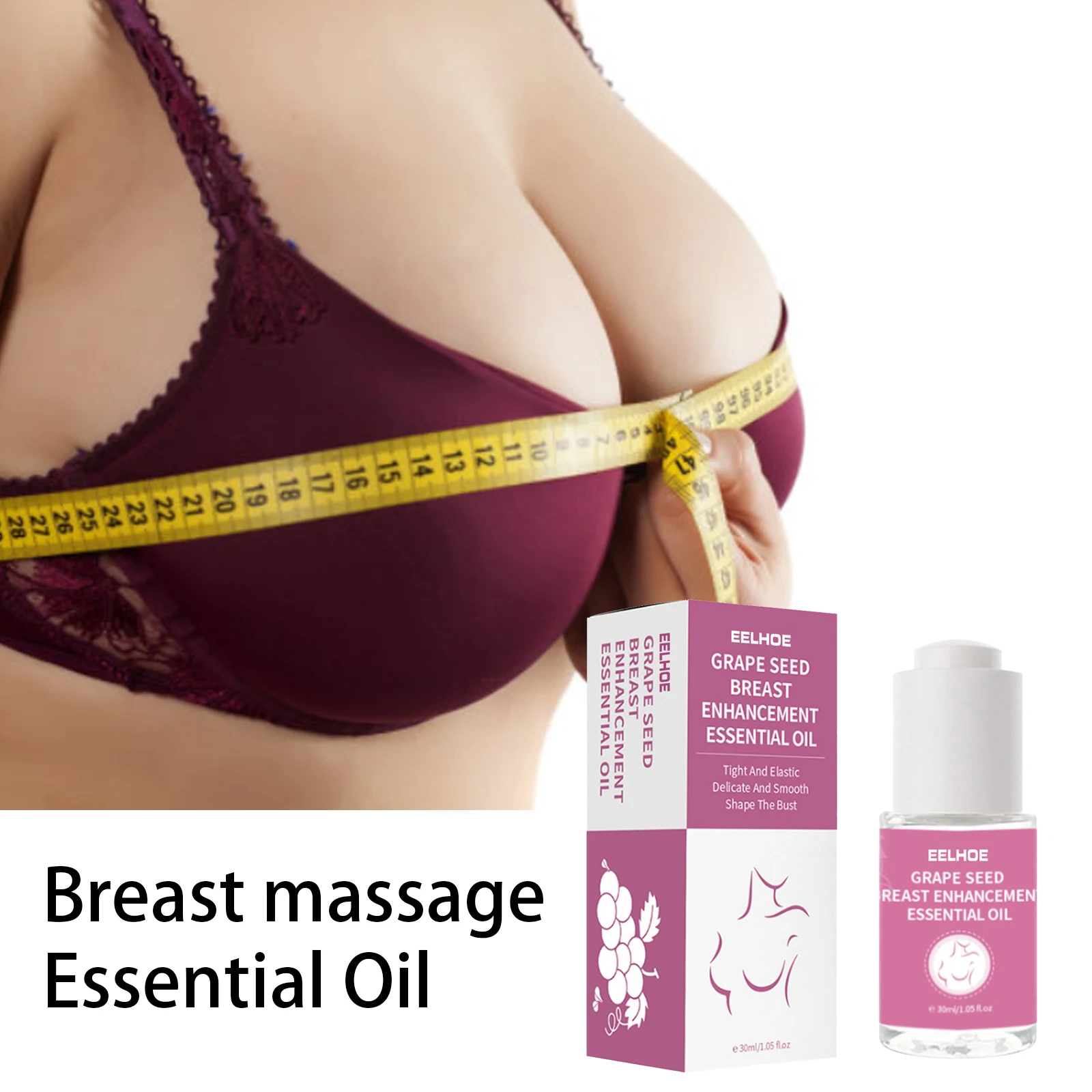 

30ml Grape Seed Breast Enhancement Oil Breast Massage Firming Elastic Breast Beauty Milk Delicate And Smooth Shape The Bust