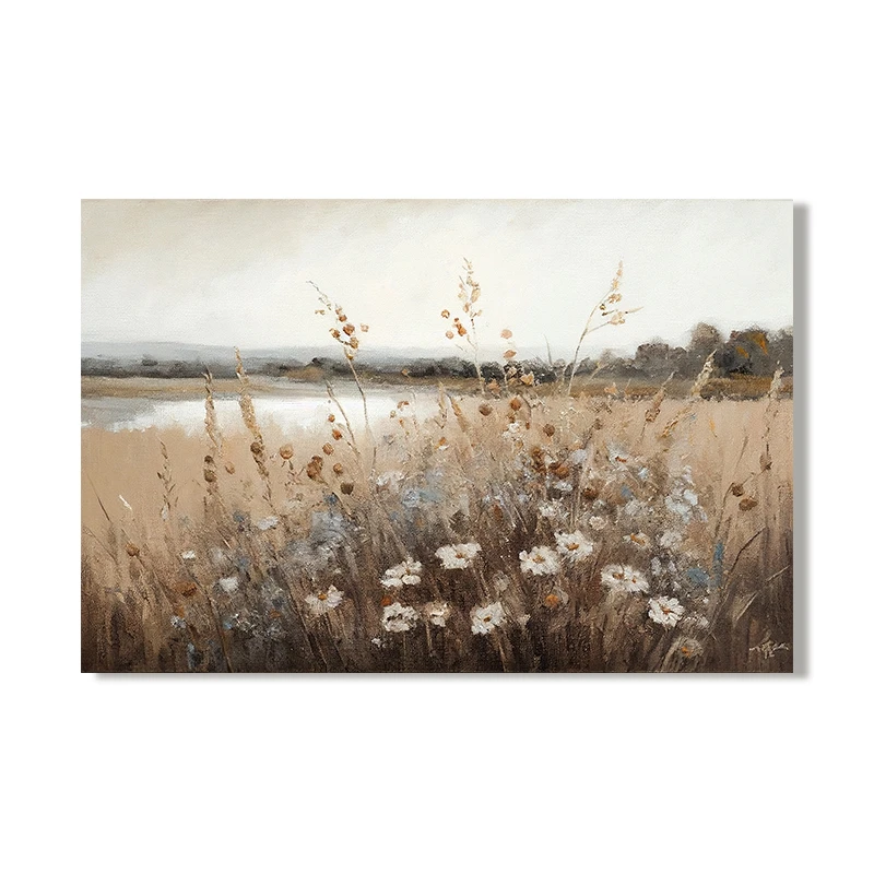 

Постеры мака с винтажным принтом полевых цветов, пейзаж, картина маслом, холст, постеры, весенний луг, принты, деревенский декор стен