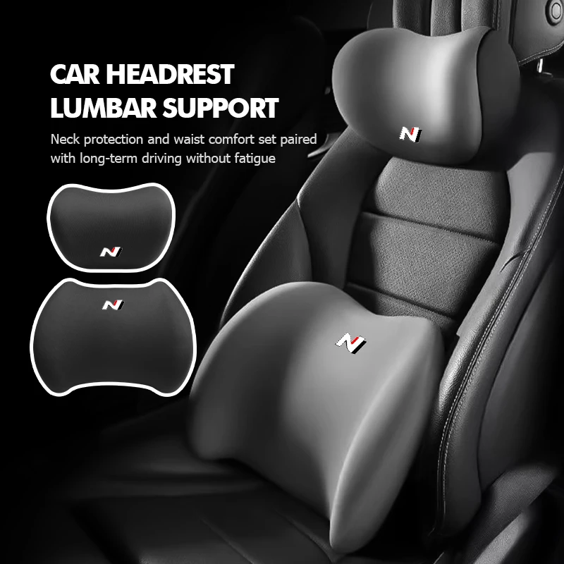 Фото Для Hyundai автомобильный поясничный подголовник двусторонняя обтекаемая подушка-подушка поддержка N Line Tuscon NX4 I20 I30 I10 Sonata Elantra №1