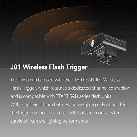 Беспроводной триггер вспышки TTArtisan J01 совместим с Fuji Nikon Canon Sony с креплением для горячего башмака