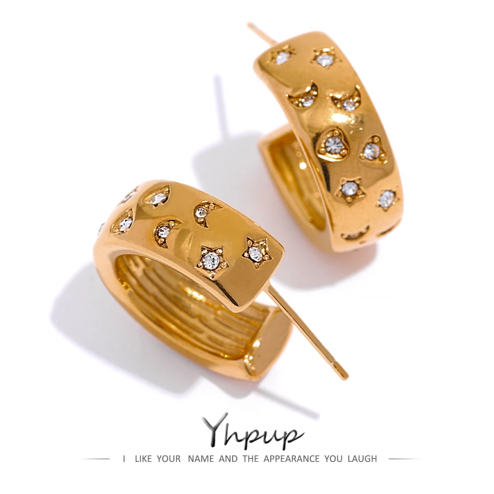 

Серьги-подвески из нержавеющей стали с фианитом