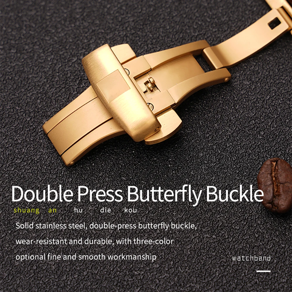 OTMENG Calfskin Genuine Leather 22mm Watch Men's Strap for Tissot 1853 T035627A T035210A  Couturier Watch Band Butterfly Buckle