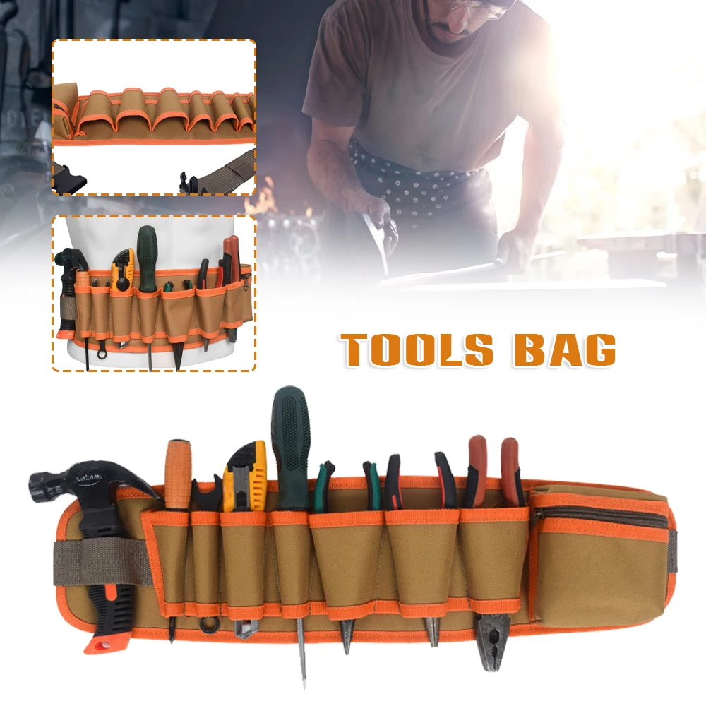 

HOT Multi Pocket Electrician Waist Bag Maintenance Tool Bag Work Utility Pouch
