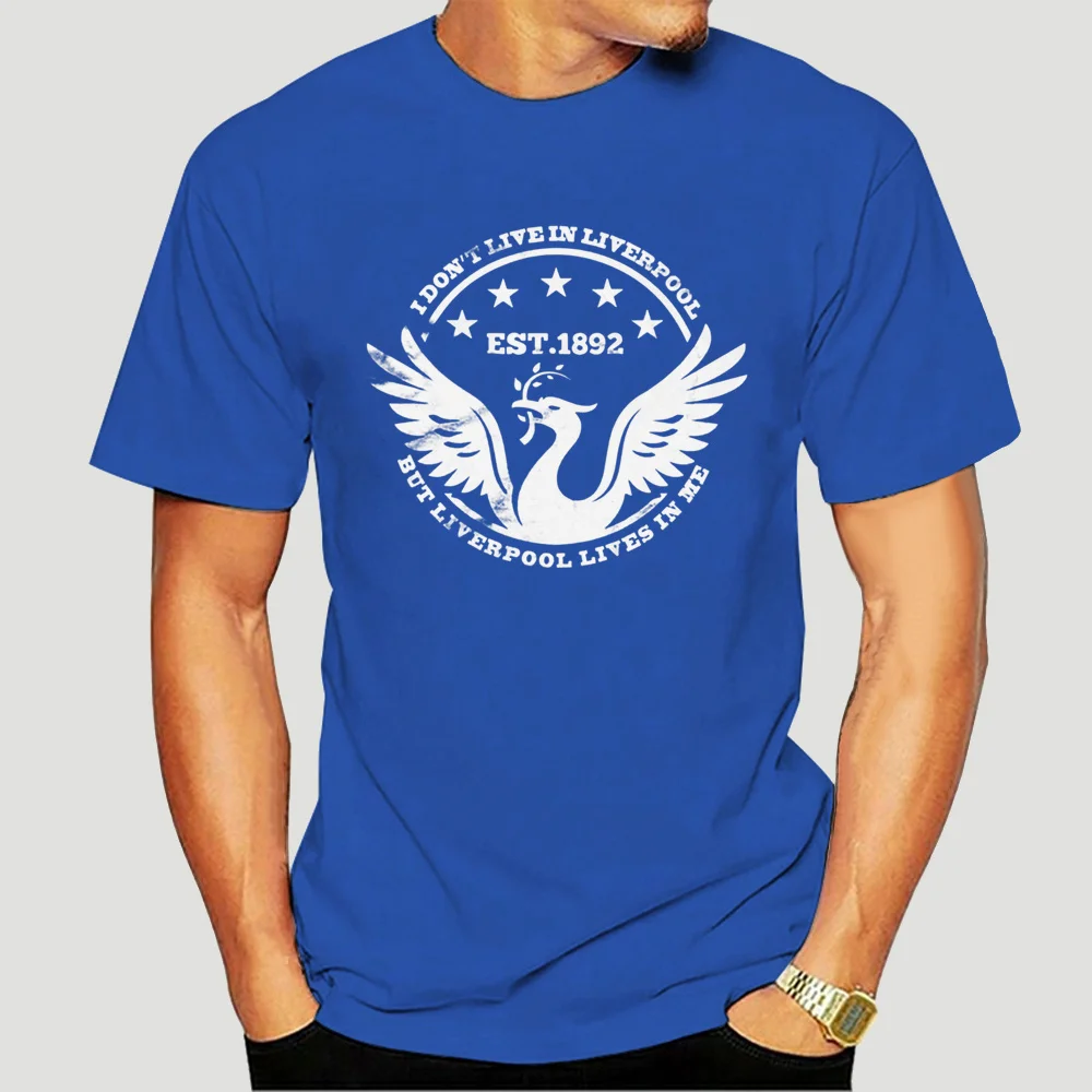 

LIVERPOOL LIVES IN ME T-shirt Football Team Liver Bird White Black Unisex Harajuku Funny Tee Tshirt 0520A