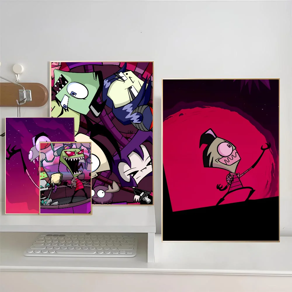 1 шт. мультяшный постер Invader Zim Плакаты HD декор для домашней комнаты бара кафе