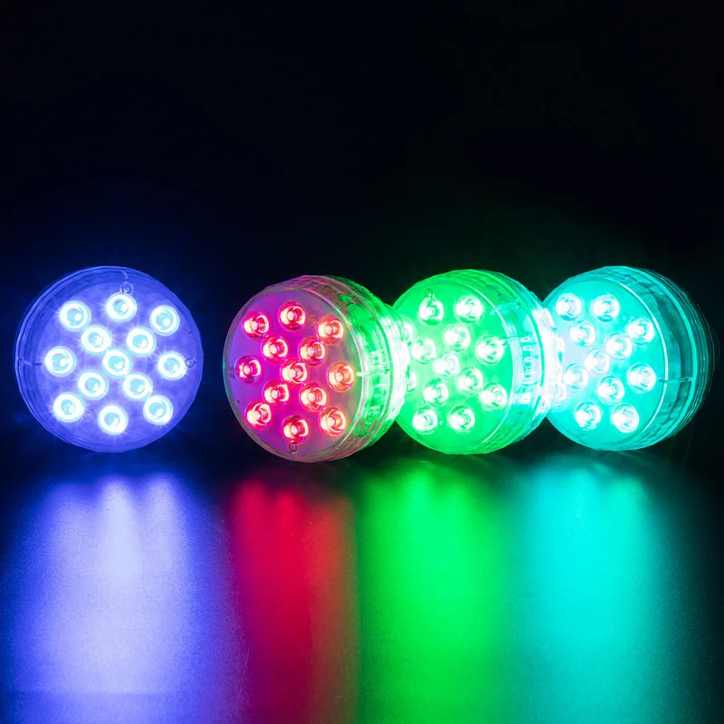 

Swimming Pool Light 13 LEDs Underwater Light 16 Colors RGB IP68 Waterproof 21 Key RF Remote Control Pond Vase Submersible Lights