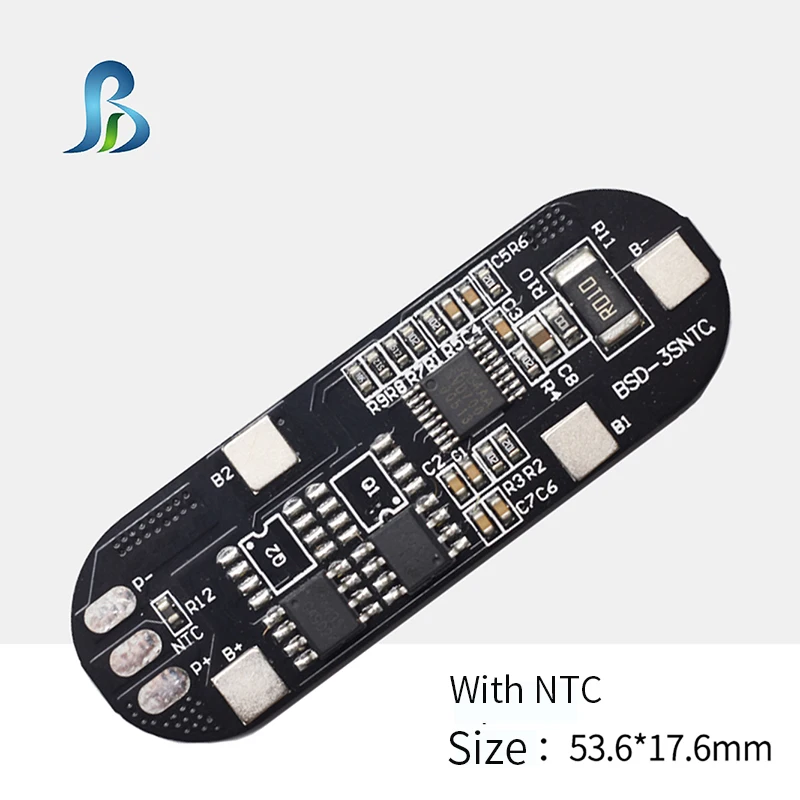 

Bisida 5PCS BMS 12V 3S Li-ion Lithium Battery Charger Protection Board With NTC 18650 Battery for electrical tools Battery