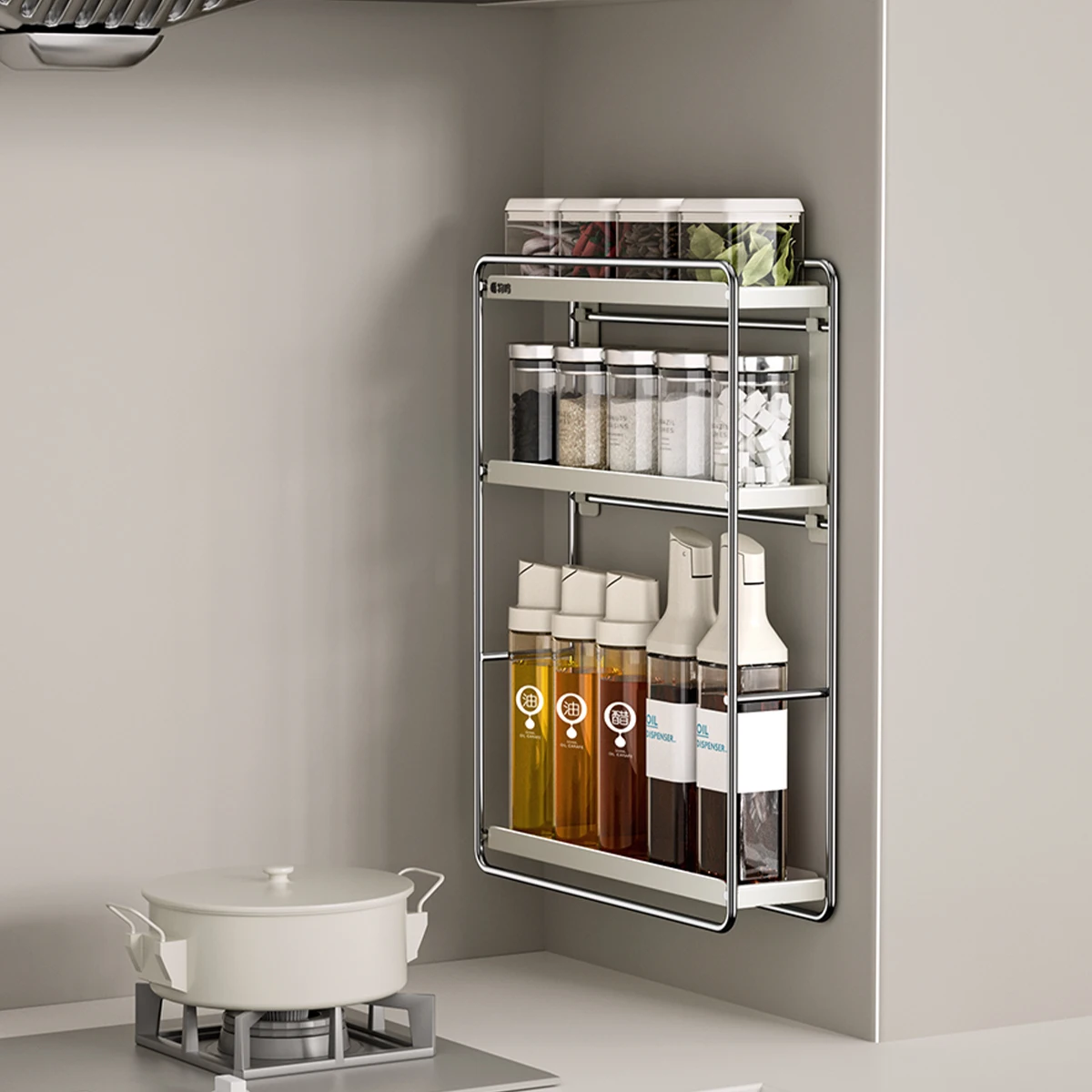 WMMO многослойная кухонная полка для хранения из углеродистой стали настенная