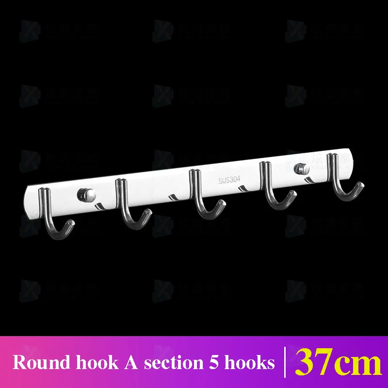 stainless steel coat hooks perforated bathroom towel holder kitchen storage shelf row rack household hardware accessories free global shipping