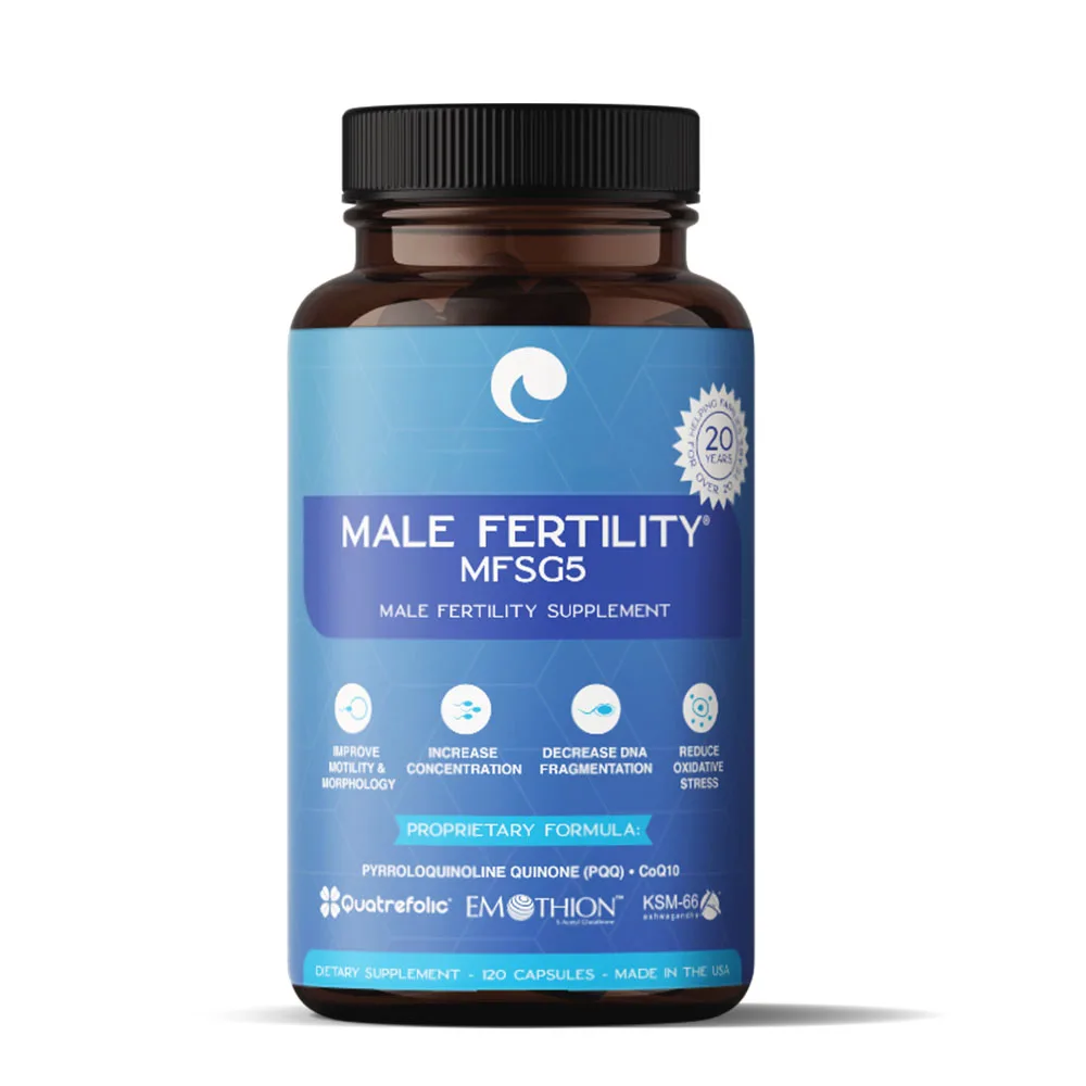 

Male Fertility Supplement MFSG5 PQQ improve sperm count motility quality fertility enhancing 120 Caps/bottle
