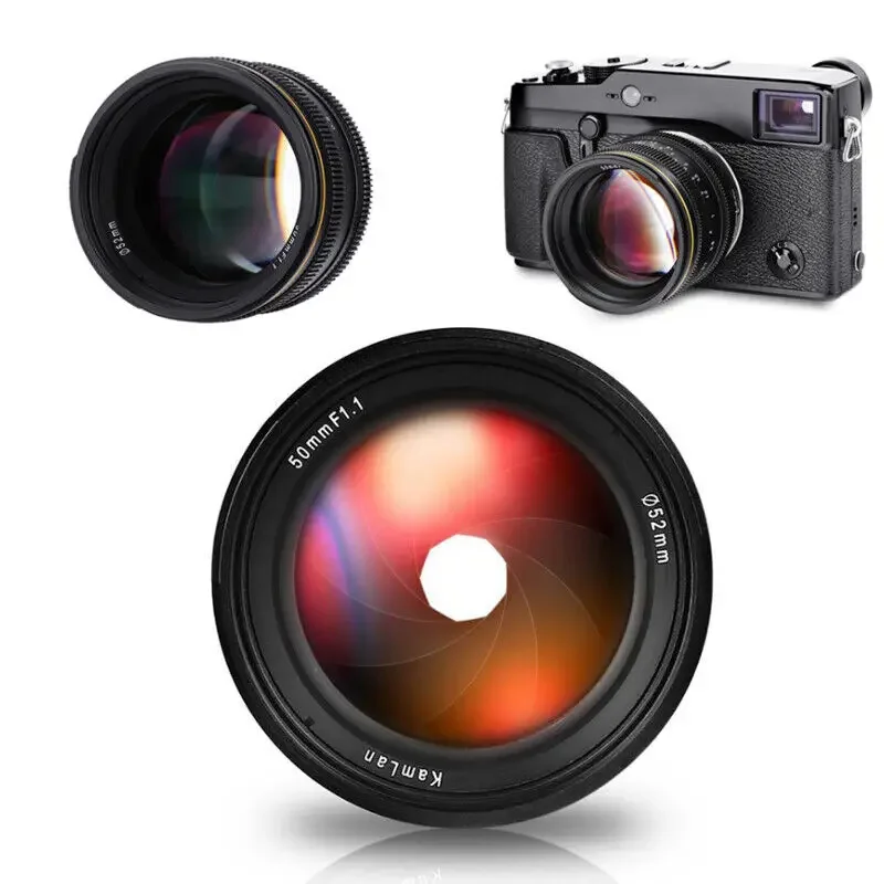 Для Kamlan 50 мм f1.1 фотообъектив Большая диафрагма ручная фокусировка для Canon APS-C SONY