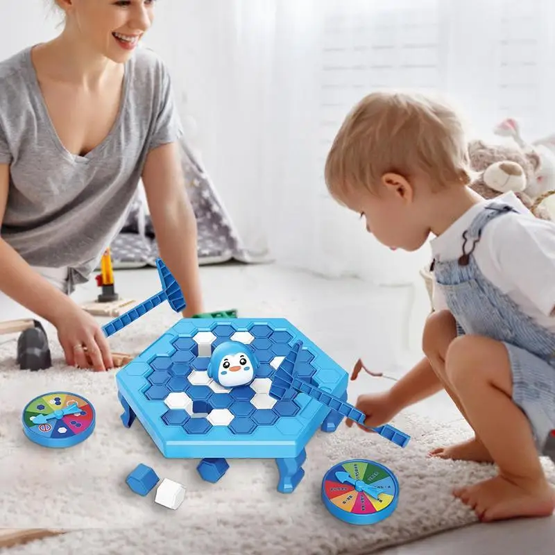 Трендовые детские игрушки игра в виде кубика льда с пингвином для родителей и
