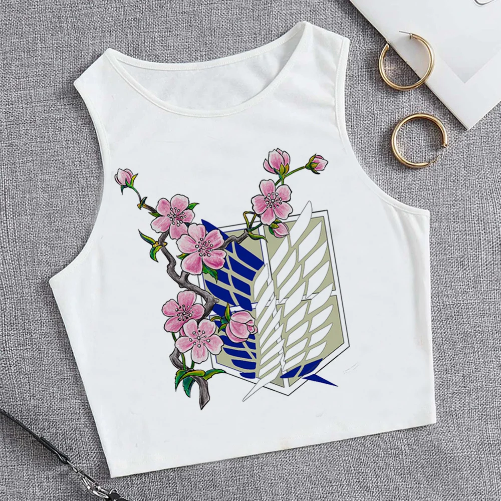 

Кроп-топ с принтом «атака на Титанов», y2k