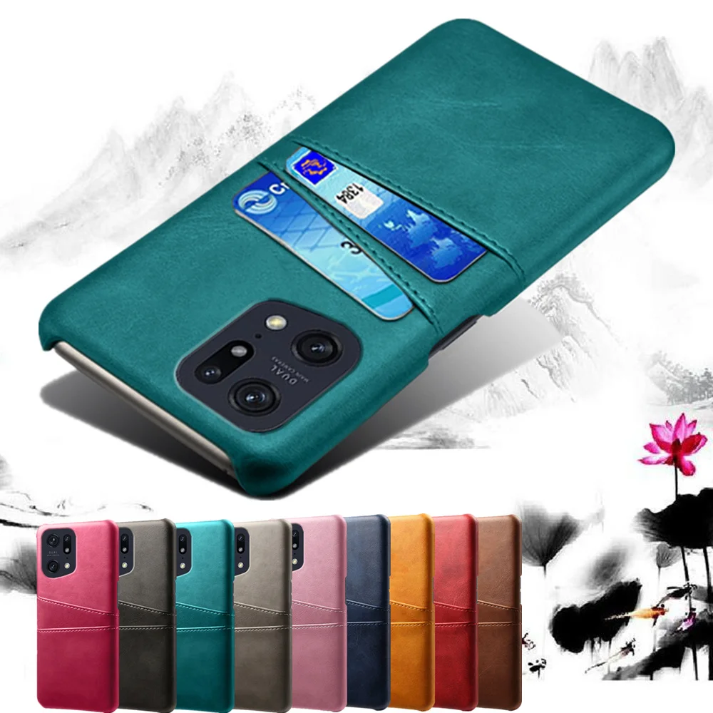 

Find X5 Pro Case For OPPO Find X5 Pro Realme GT2 9 Pro Plus 9i V25 Luxury PU Leather Card Slots Cover For Oppo A36 Reno7 Z SE 5G